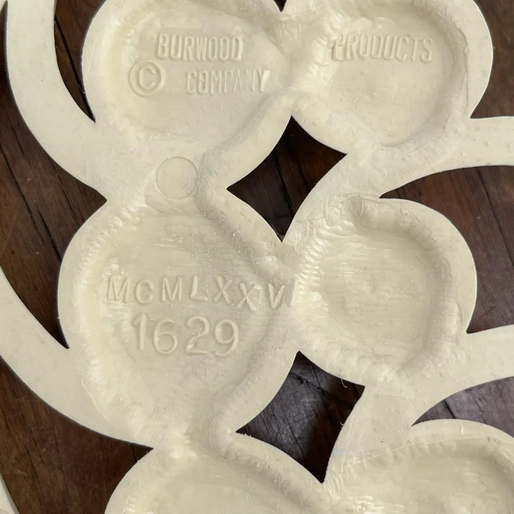 Vintage 1970s Burwood Products Co Elegant Cream Butterfly and Sconce Wall Decor